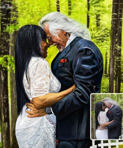 Old Couple Wedding Oil Portraits