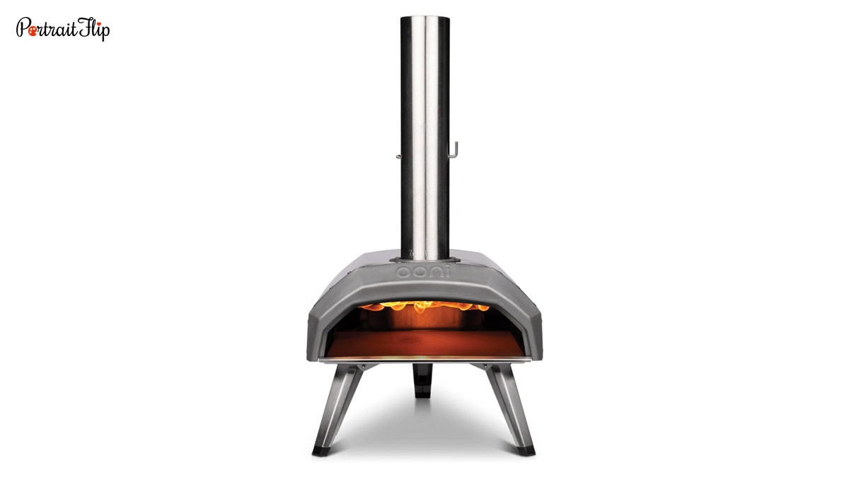 An outdoor pizza oven