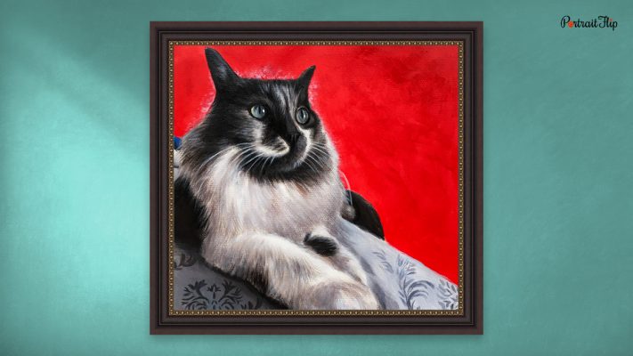 Pastel Cat Painting