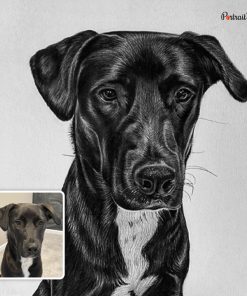 Photo to Dog Charcoal Portraits