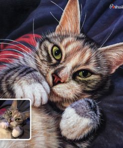 Playful Cat Oil Portraits