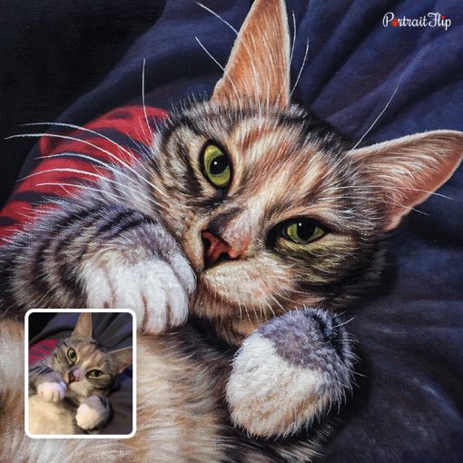 Playful Cat Oil Portraits