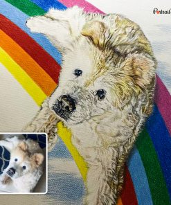 Rainbow Bridge Dog Colored Pencil Portrait