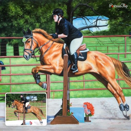 Running Horse Acrylic Portraits