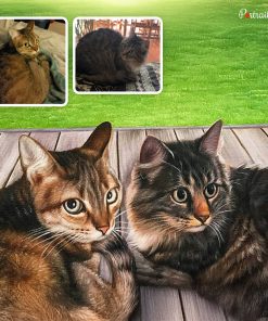 Two Cat Acrylic Portraits