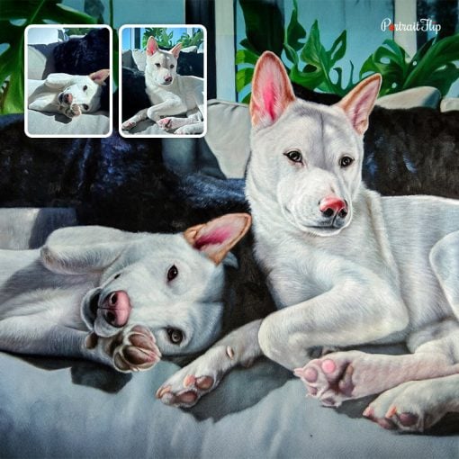 Two Dog Oil Portraits