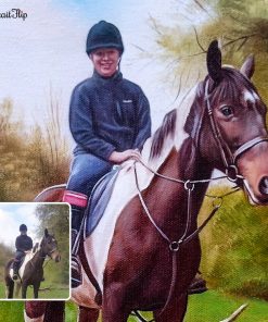 Woman and Horse Oil Portraits