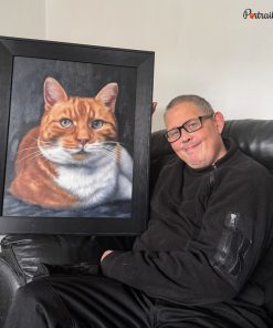 happy customer with Cat Oil Portraits