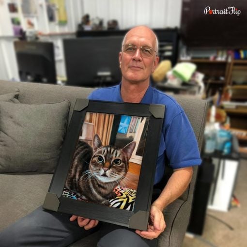 happy customer with Cat Watercolor Portraits