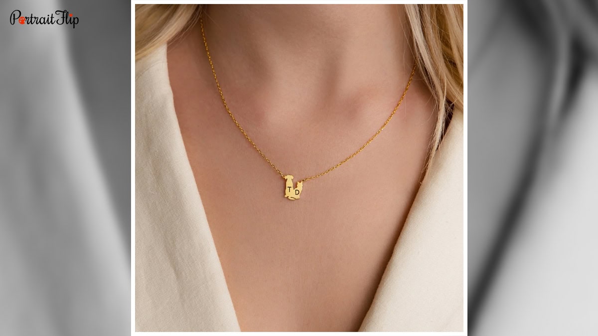 a pet initial pendant