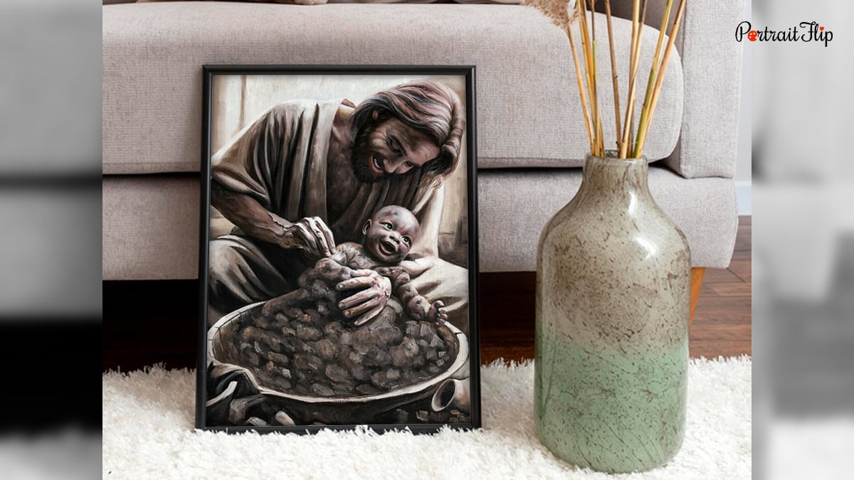 a handemade painting from portraitflip
