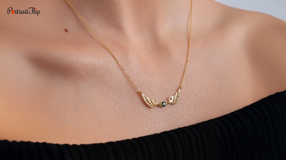 Angel wing necklace is a best sympathy gift idea