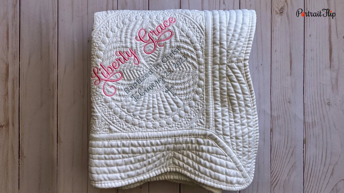 hand-knitted blanket
