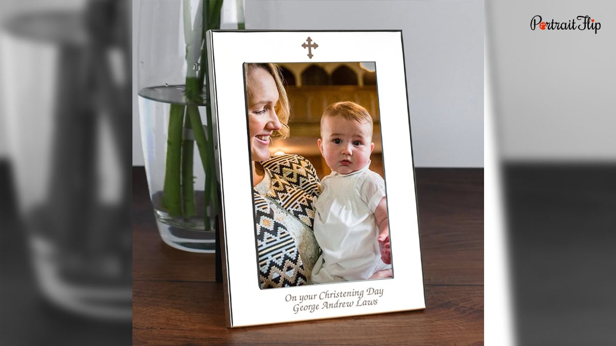 photo frame with baptism date