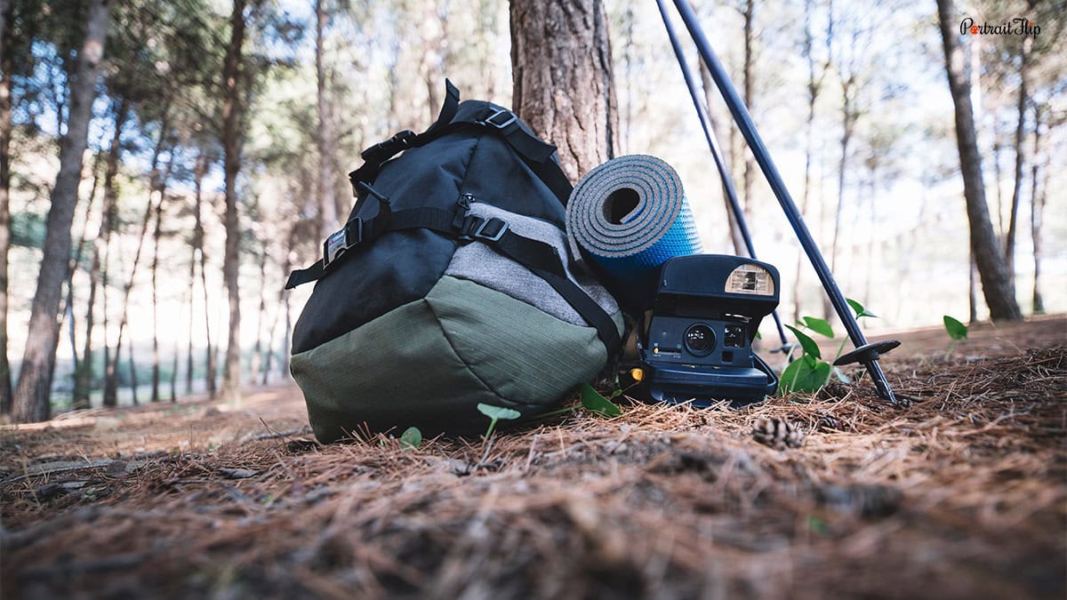 a camping bag