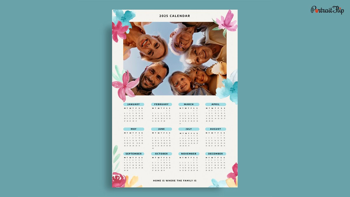 a calendar featuring friends
