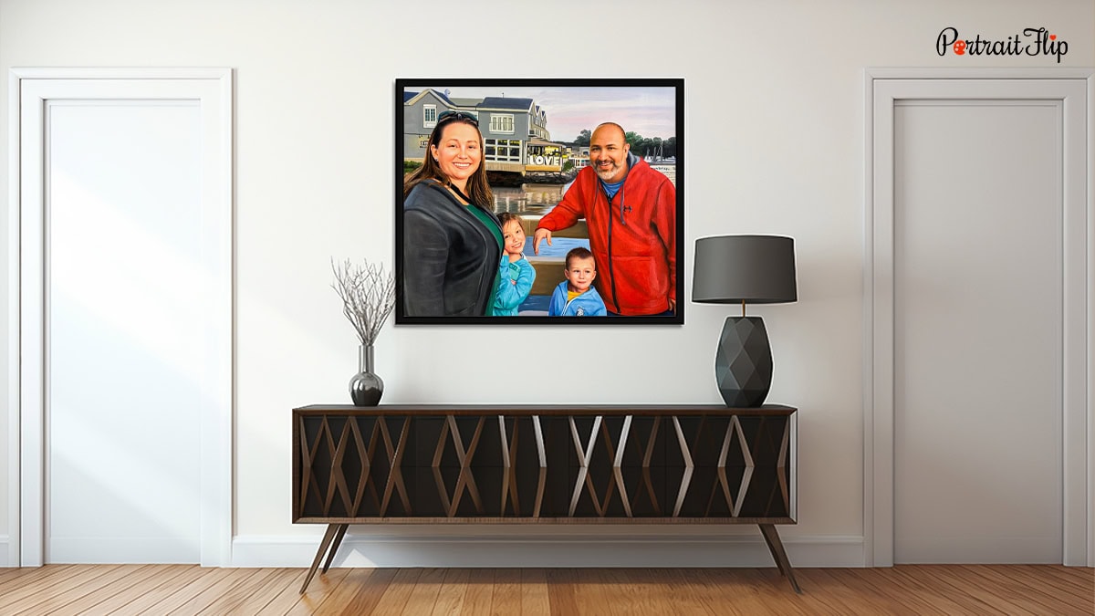 Child & Parents Handmade Portrait