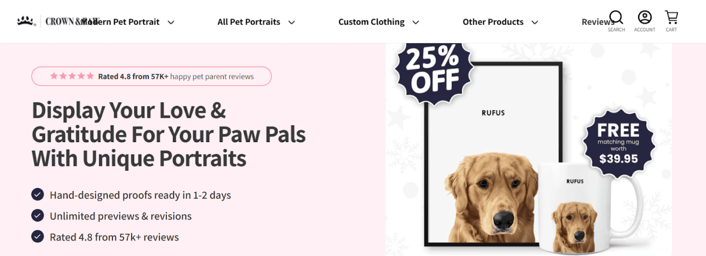 Crown & Paw Website