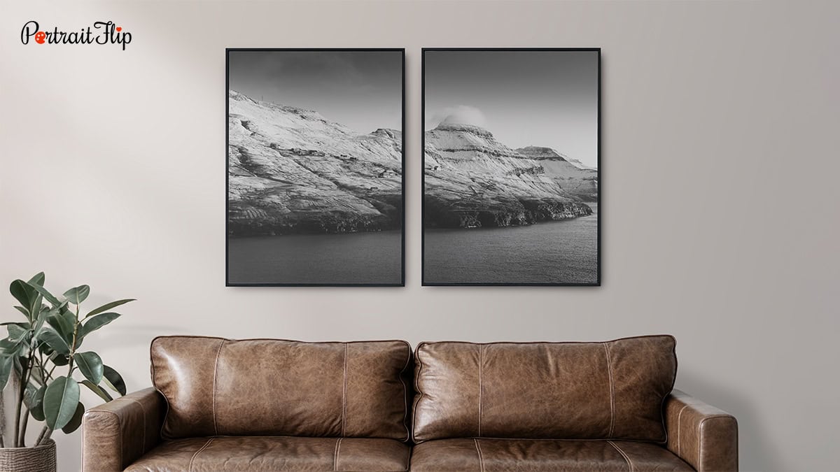 Mounting photo frames behind Your Couch