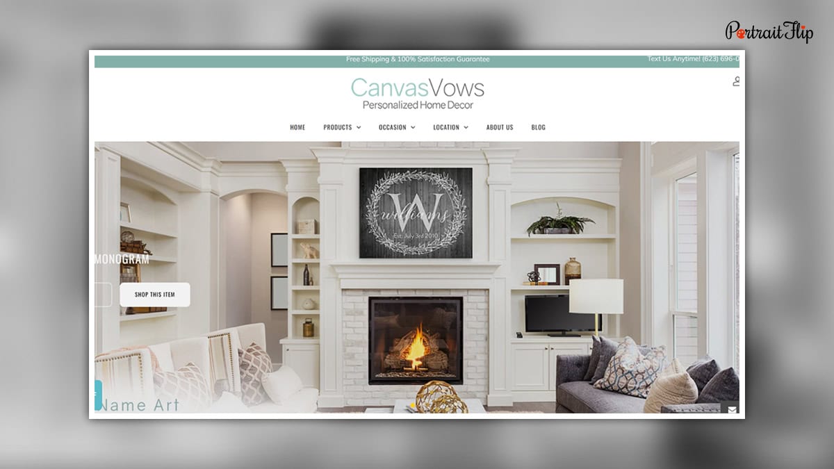 Canvas Vows website