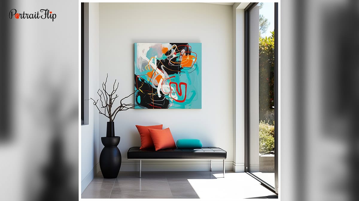 Hanging painting on Front Entryway