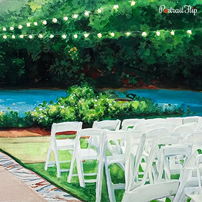 Handmade Wedding Venue Portraits