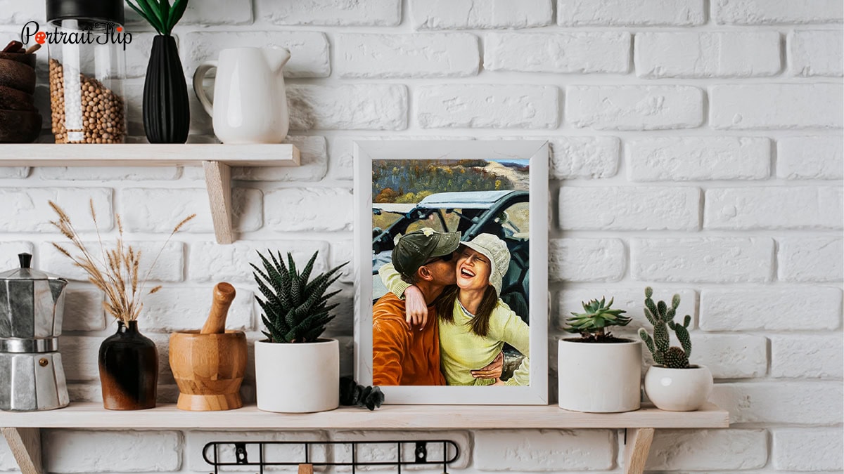 A couple portrait in the Kitchen