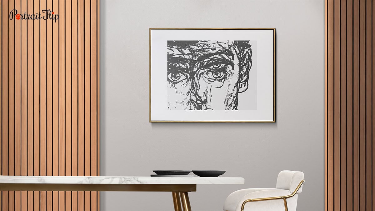 A photo frame on a Dining Room Wall