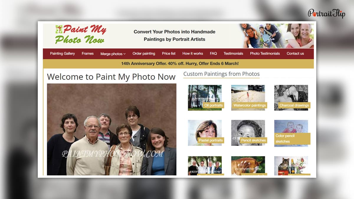 Paint My Photo Now website