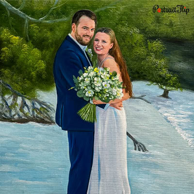 Wedding Acrylic Painting