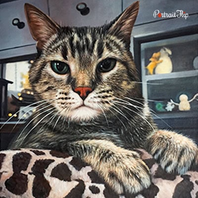 Cat Oil Painting