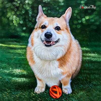 Dog Oil Portrait