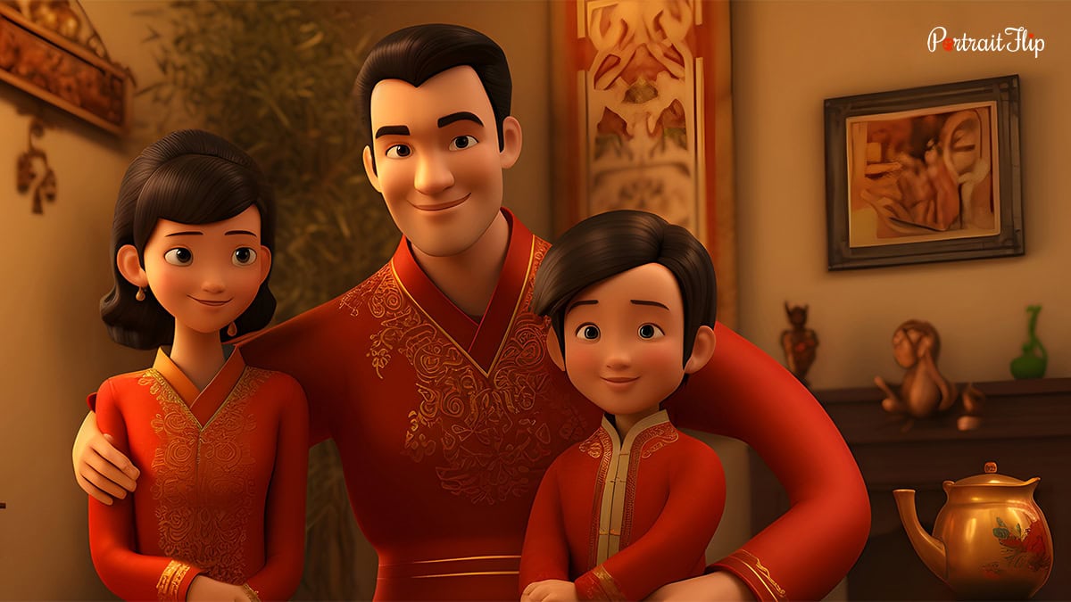 AI picture of a family