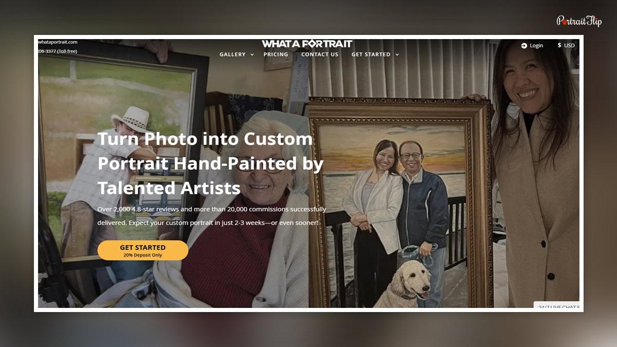 What A Portrait website