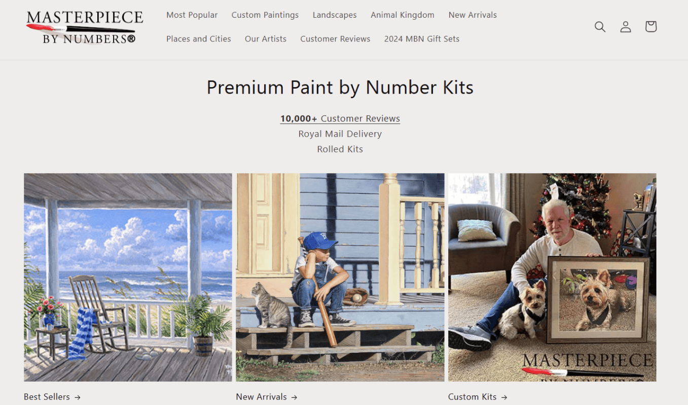 Masterpiece by Numbers website