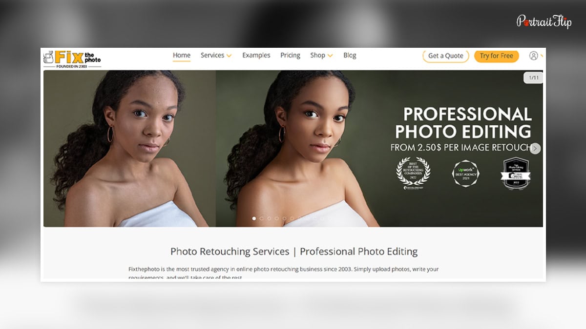 FixThePhoto website