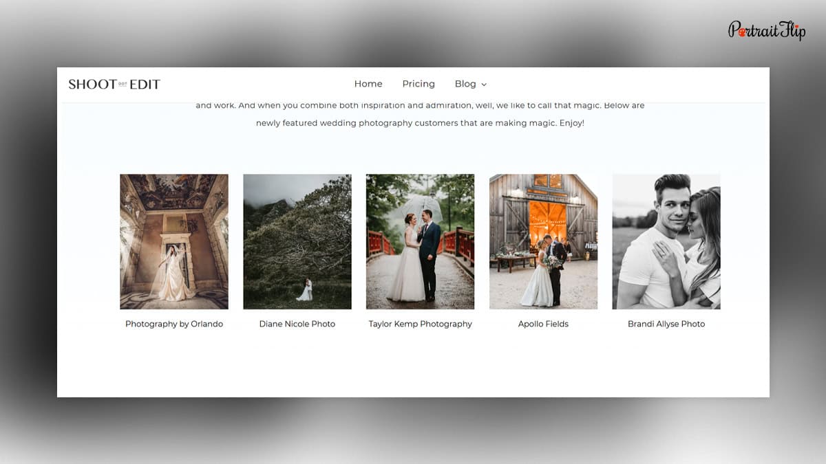 Shoot Dot Edit website
