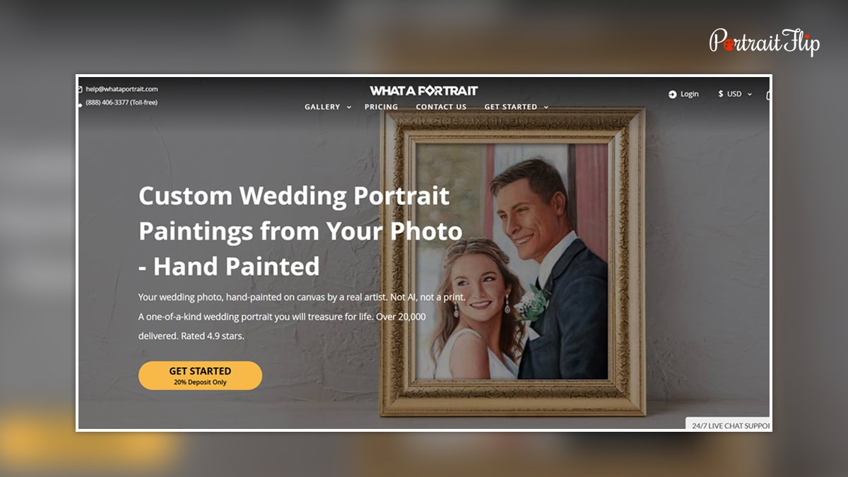 What A Portrait website