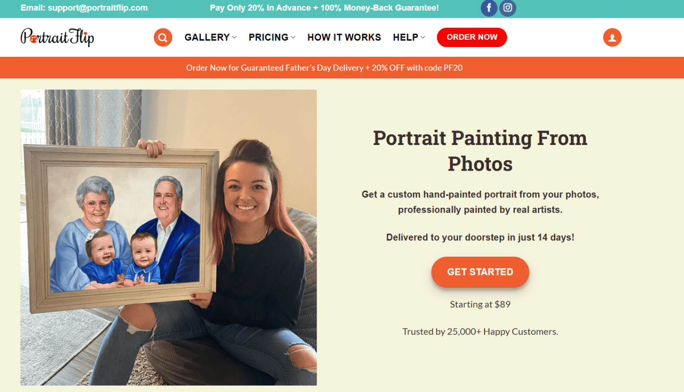 PortraitFlip website