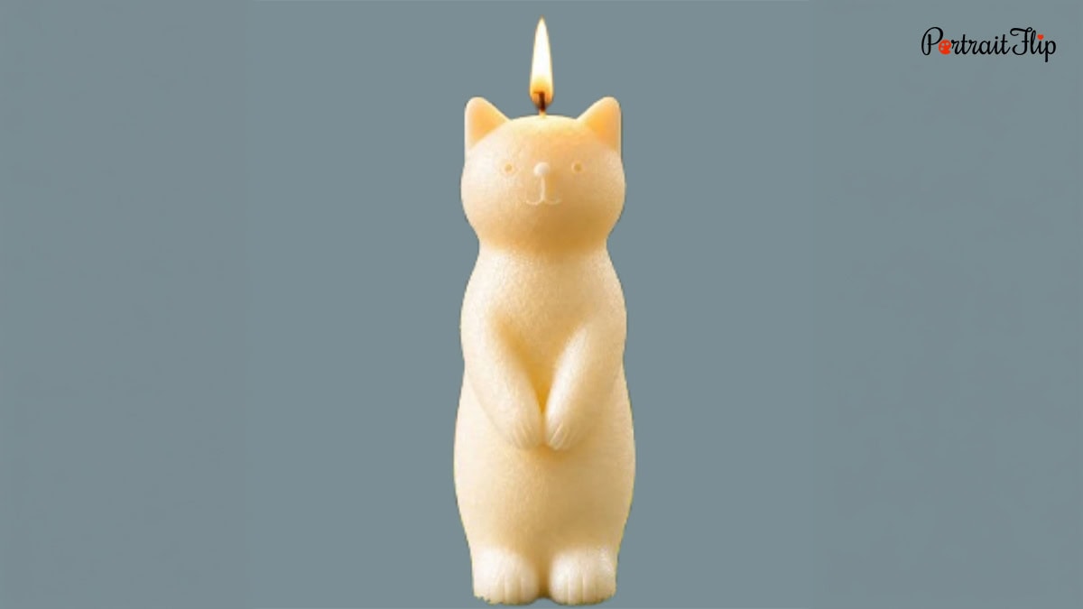 Cat-Themed Candle