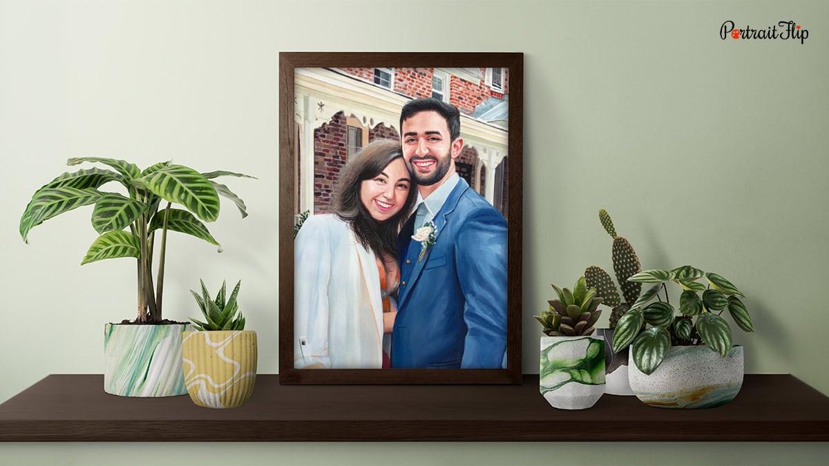 Personalized Engagement Portrait by PortraitFlip