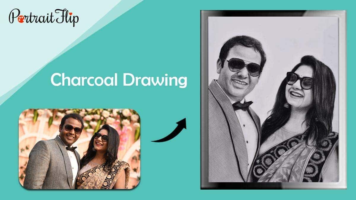 Charcoal painting