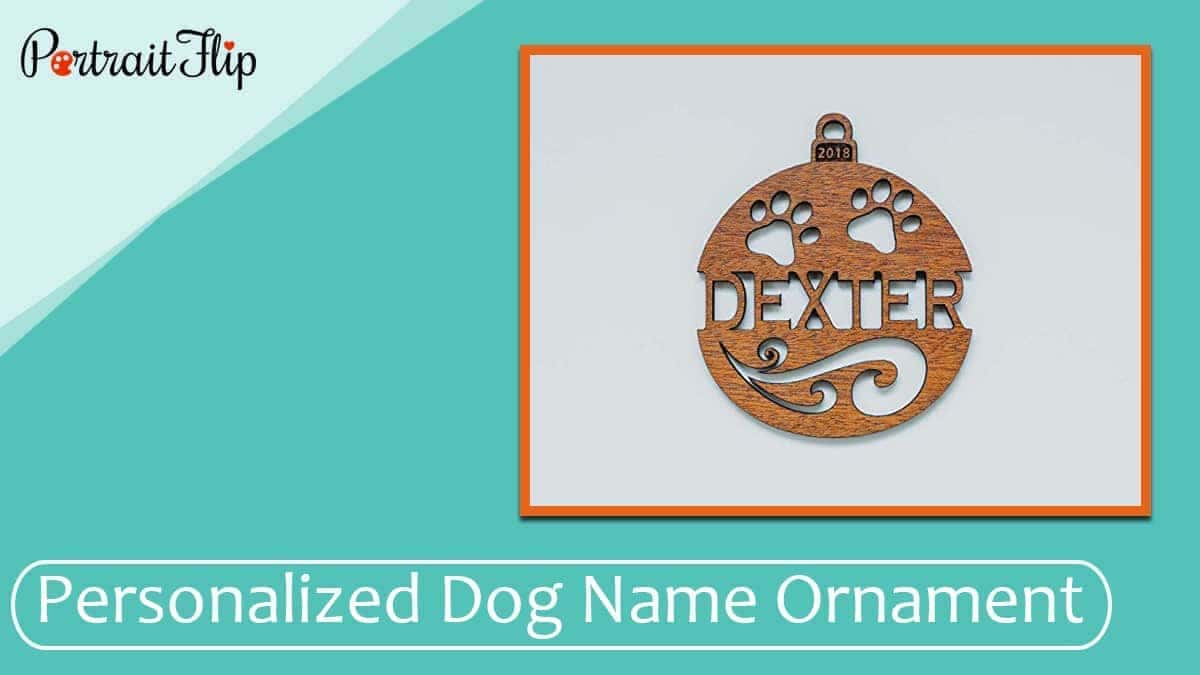 Personalized dog name ornament
